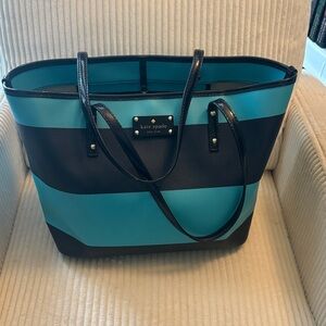 Kate Spade Teal and Navy  Tote Bag